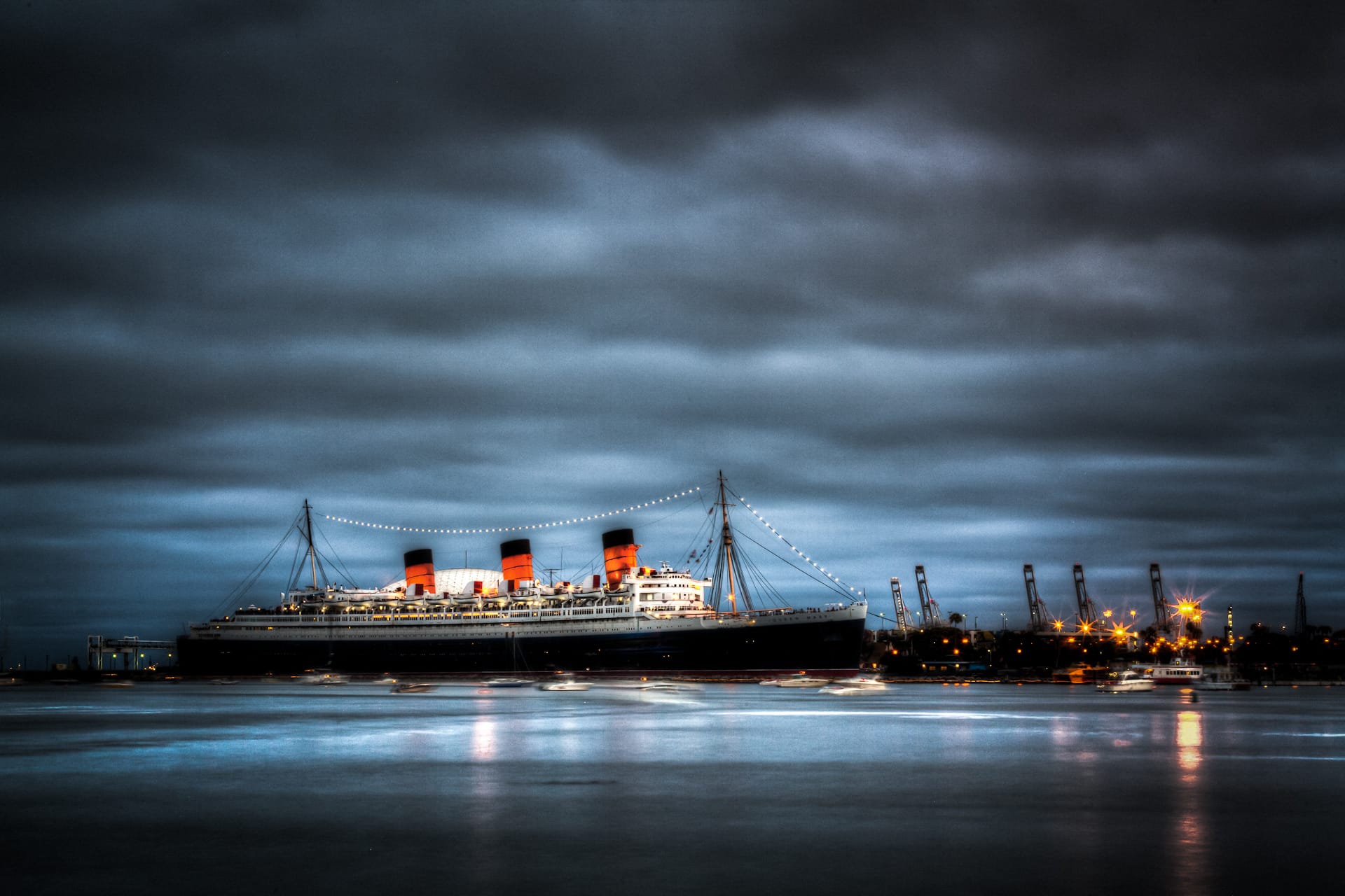 Spooky photo of a haunted Queen Mary