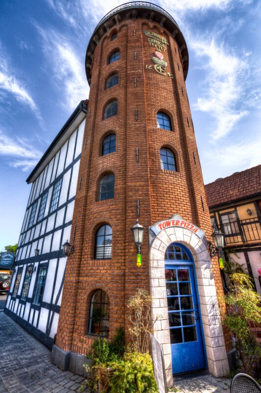 Tower Pizza of The Danish Town Solvang