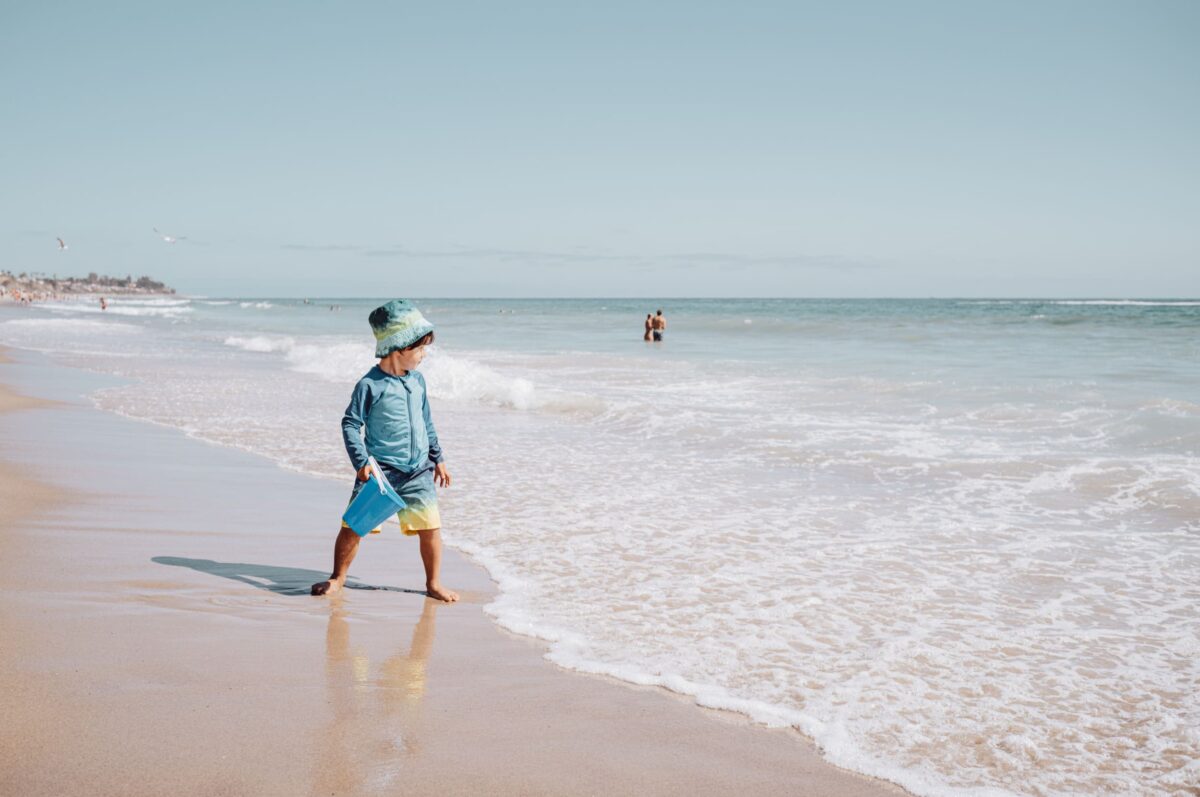 Luka standing ready for the ocean