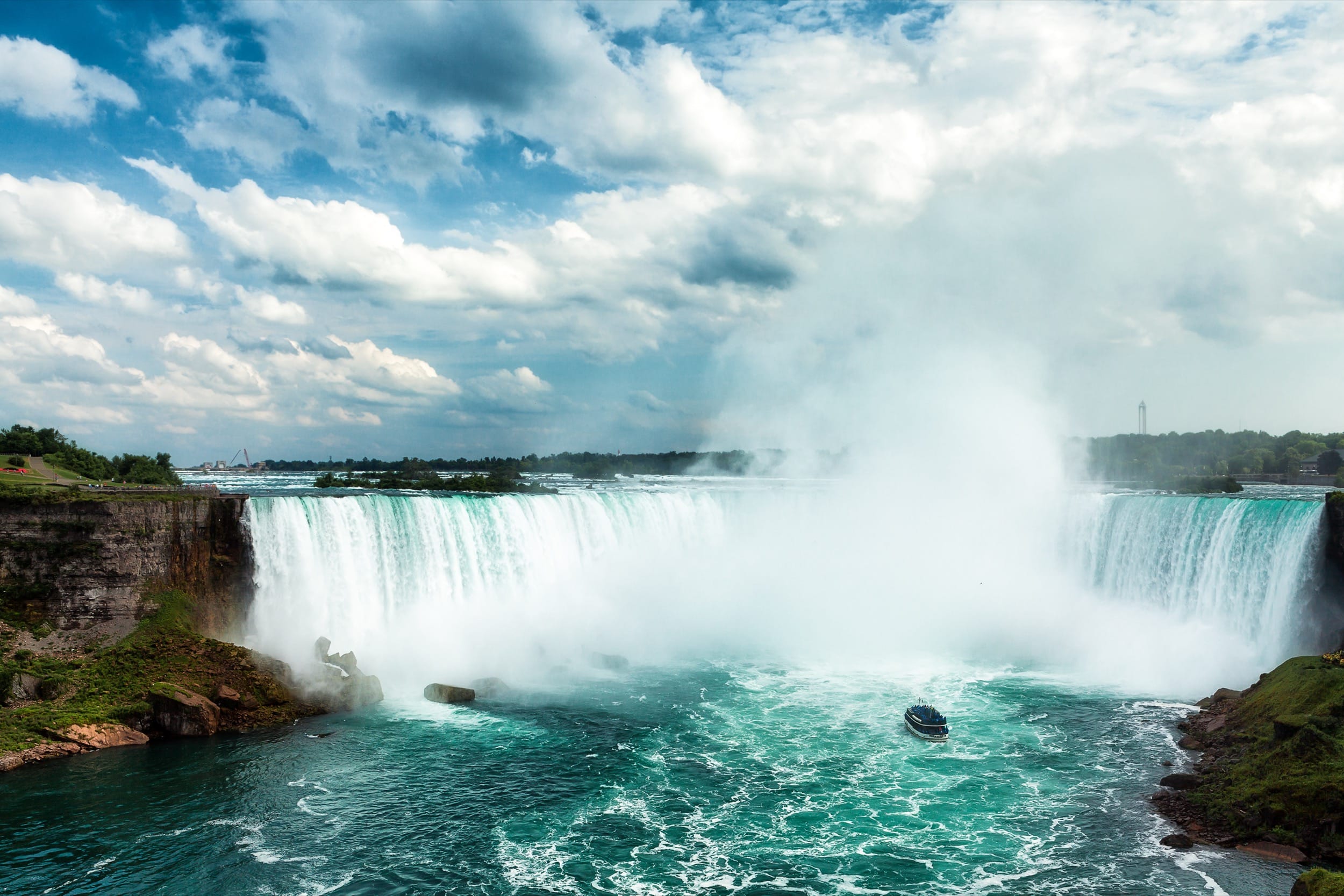 Niagara Falls With Clouds