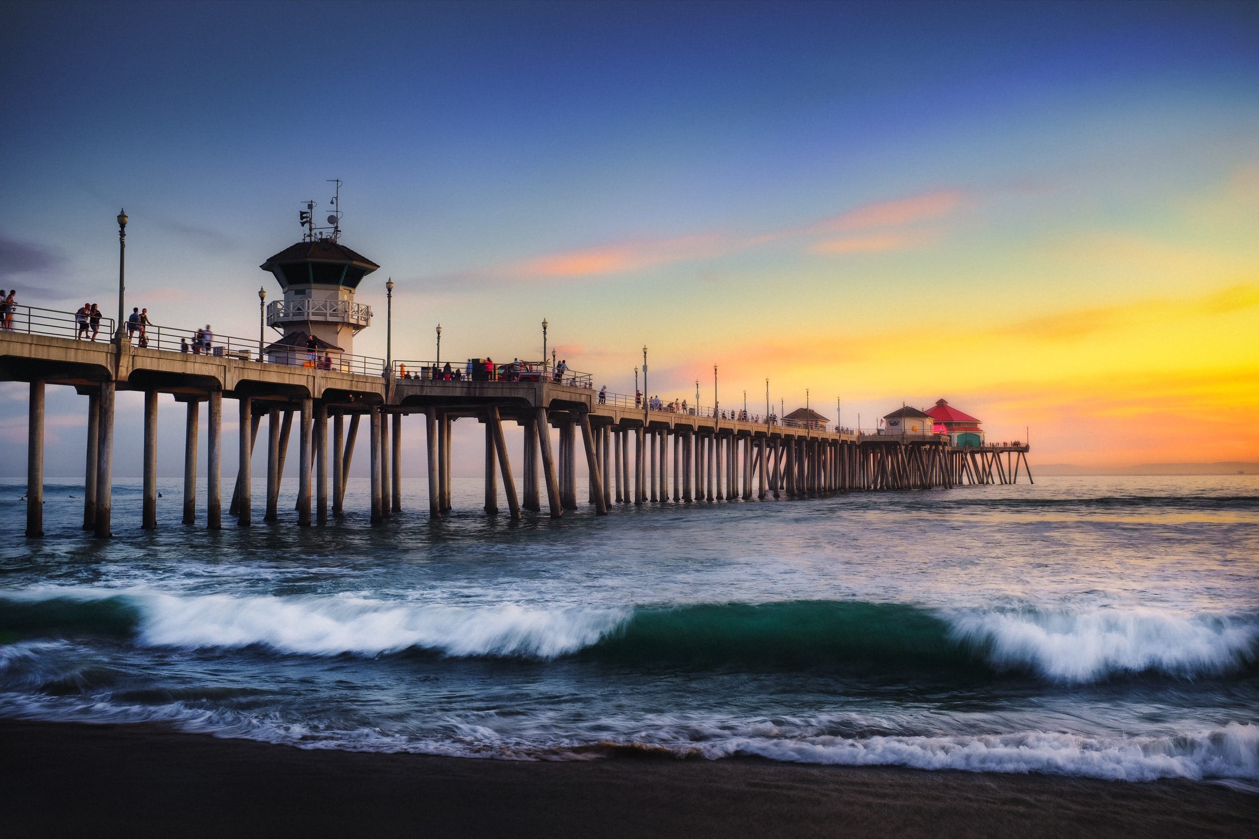 Huntington Pier processed with Iridient Developer