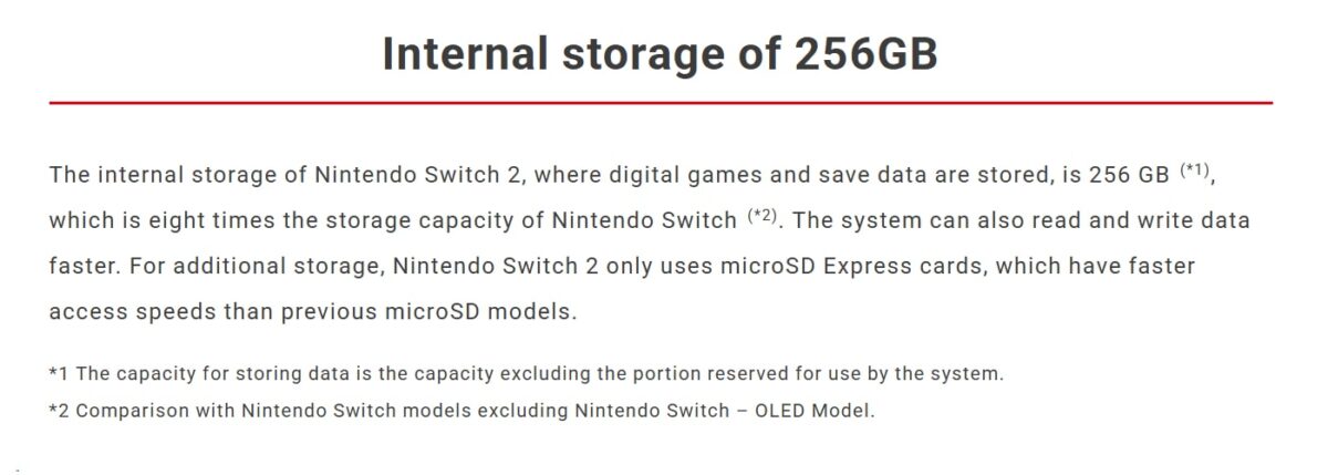 Nintendo Switch 2 Requirments