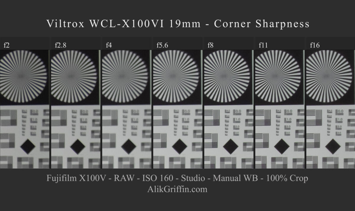 Viltrox WCL X100VI Corner Sharpness