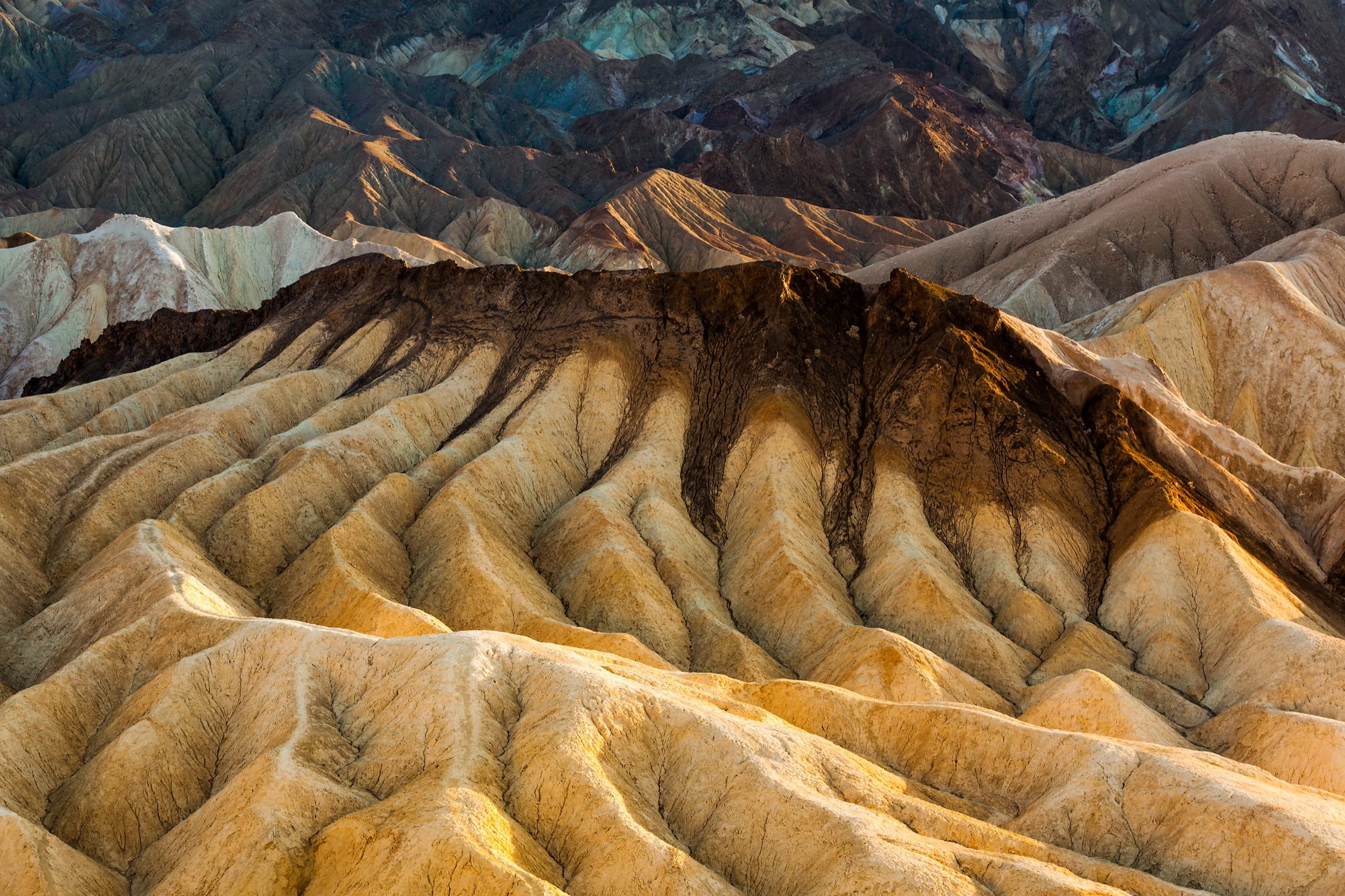 Mudstones at Zabriskie Point in Death Valley
