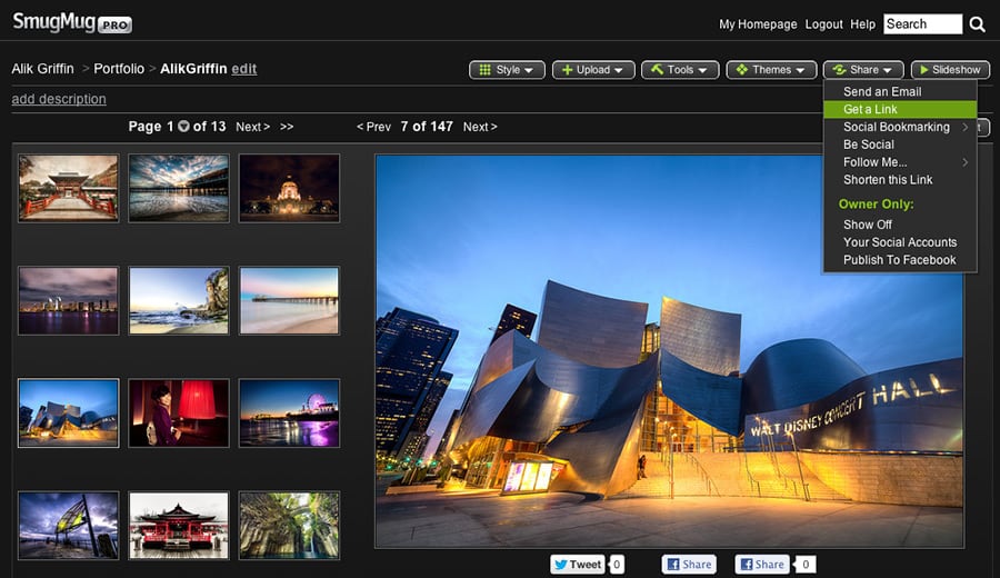 Smugmug Pro Get LInks