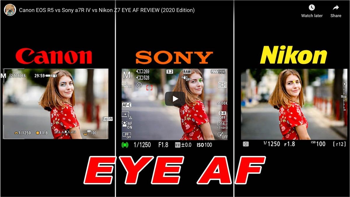 Canon vs Nikon vs Sony Eye AF