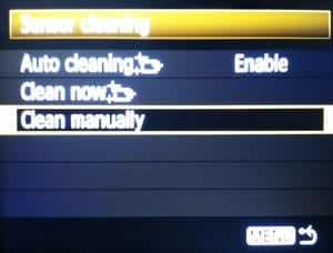 Sensor Cleaning Setting