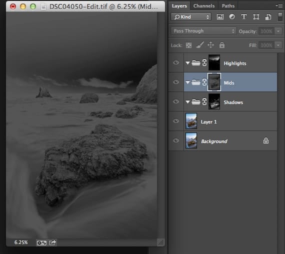 Apply Image to midtones