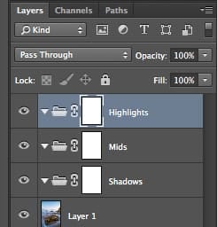 Creating Folders in Photo Shop