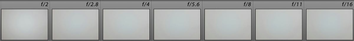 Fujifilm X100T Vignetting test