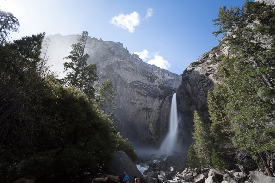 Yosemite Falls Raw Sun Flares Yosemite Falls