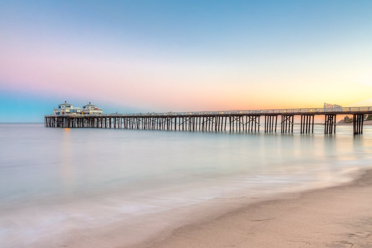 Malibu Pier Sunset HDR