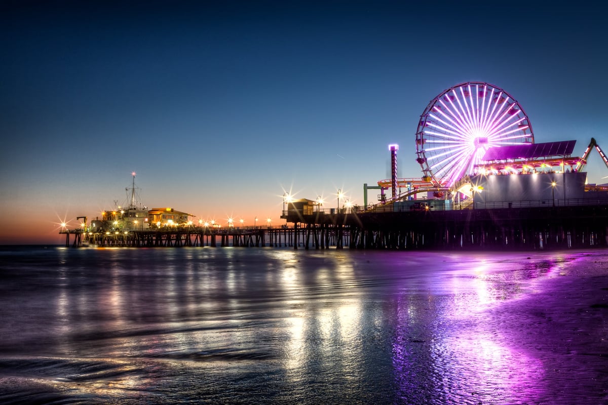 Santa Monica Pier HDR Sunset