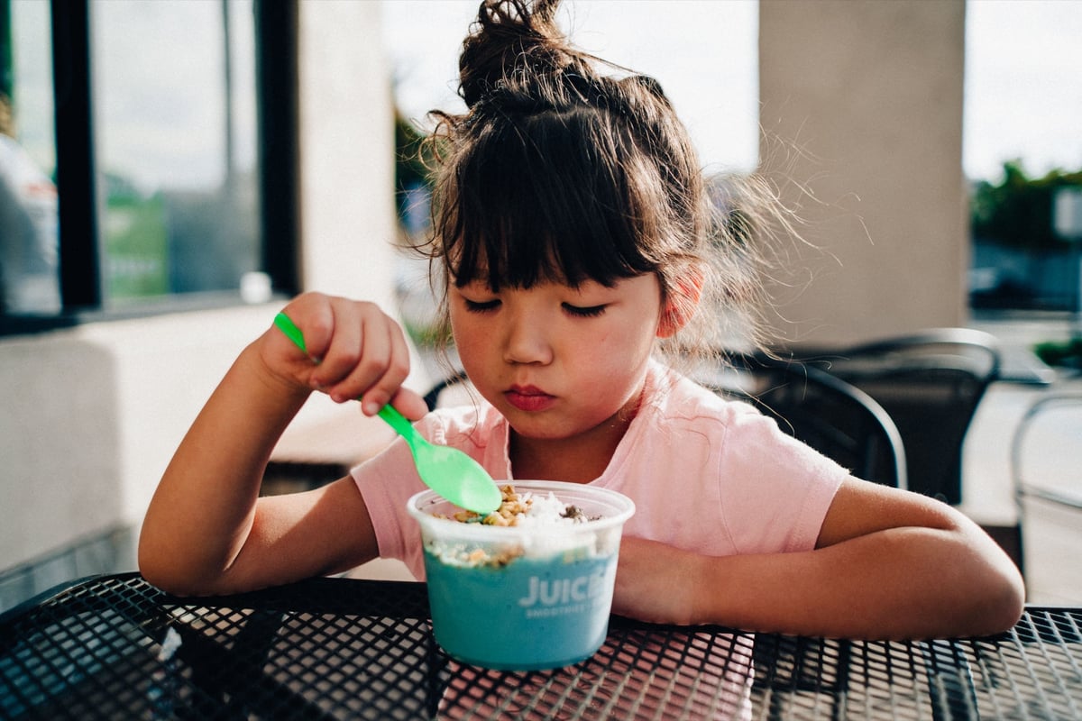 Kalina Eating Acai Bowl