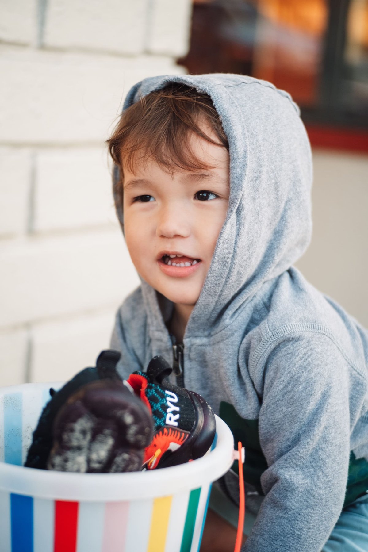 Lifestyle photo of portrait of little boy.