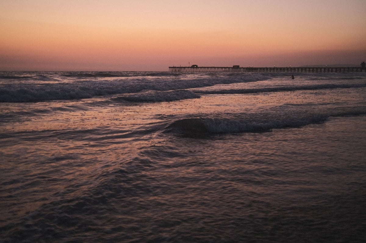 San Clemente Pier after sunset