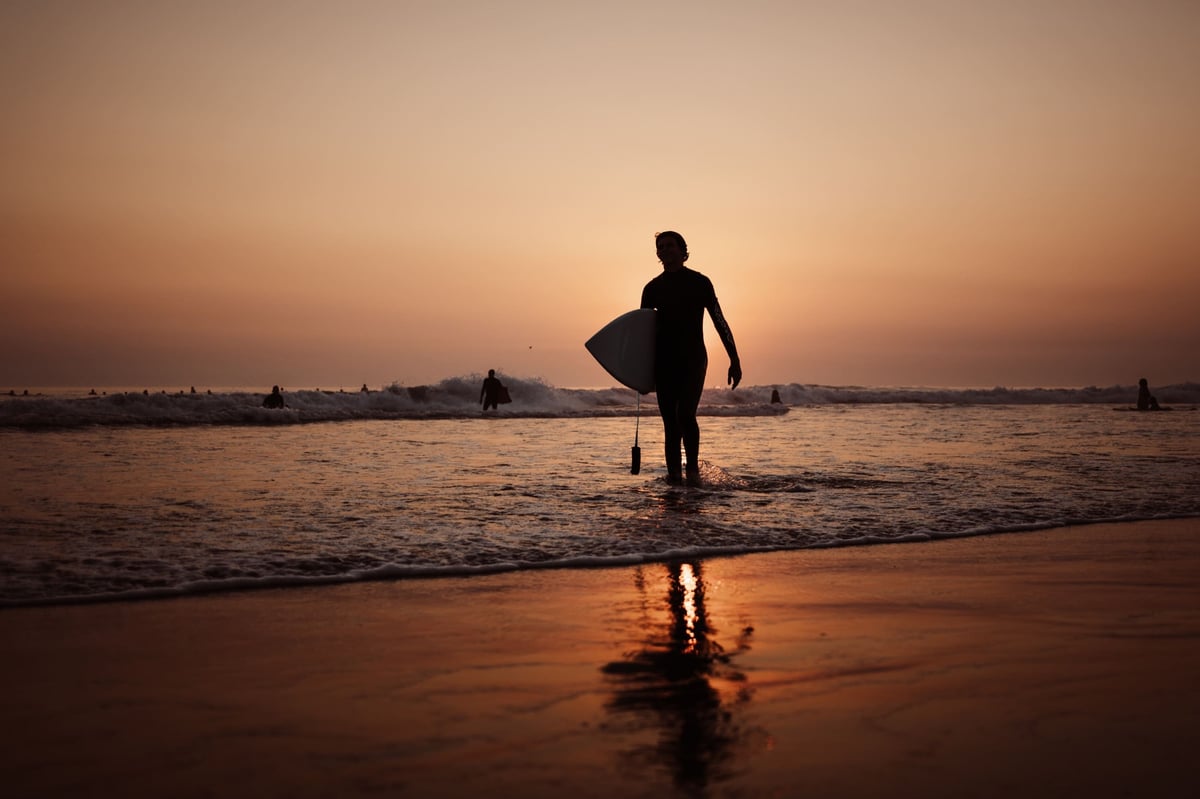 surfer in san clemente