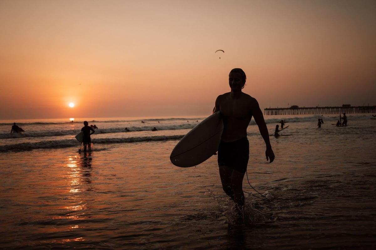 Surfers in San Clemente