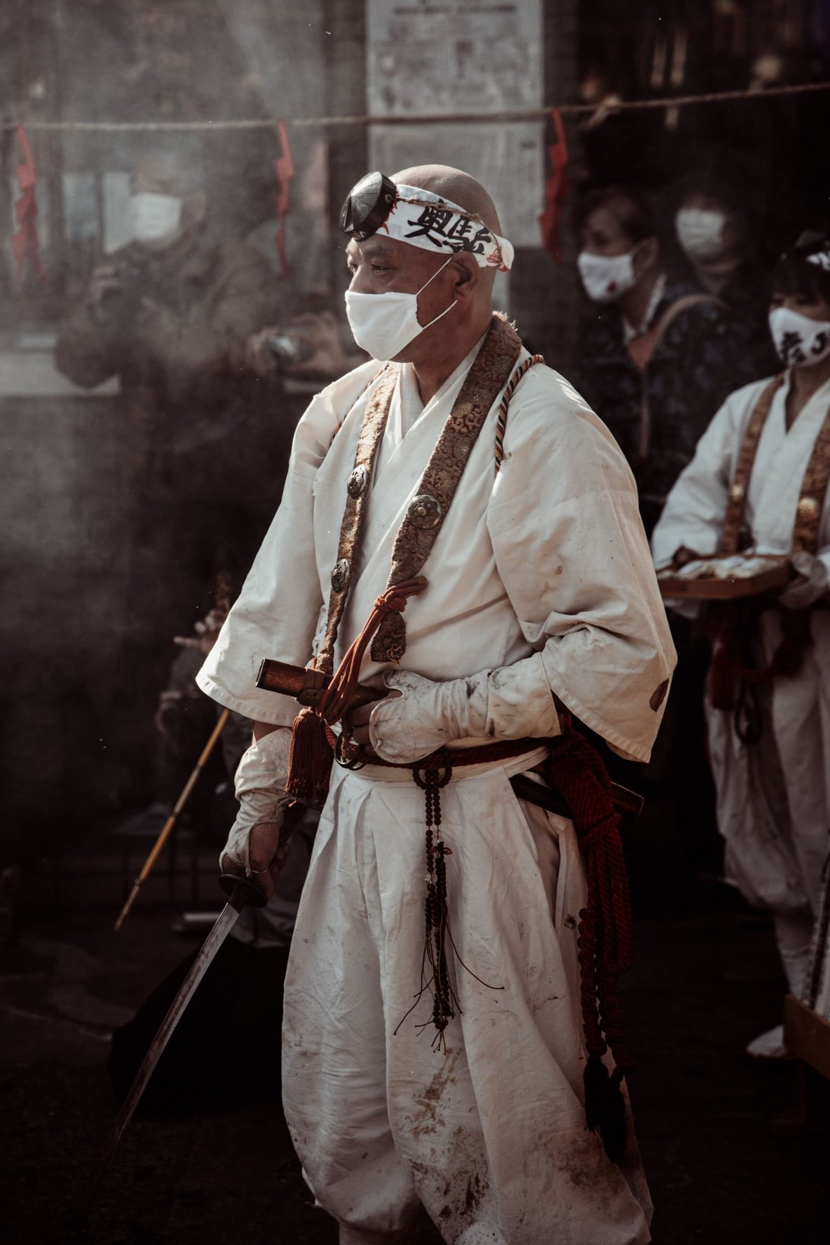 Monks at the Atago Fire festival