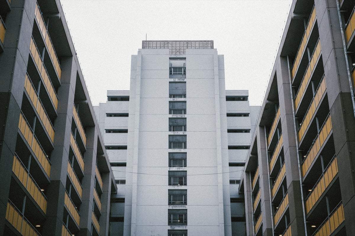 cityscape with grain applied