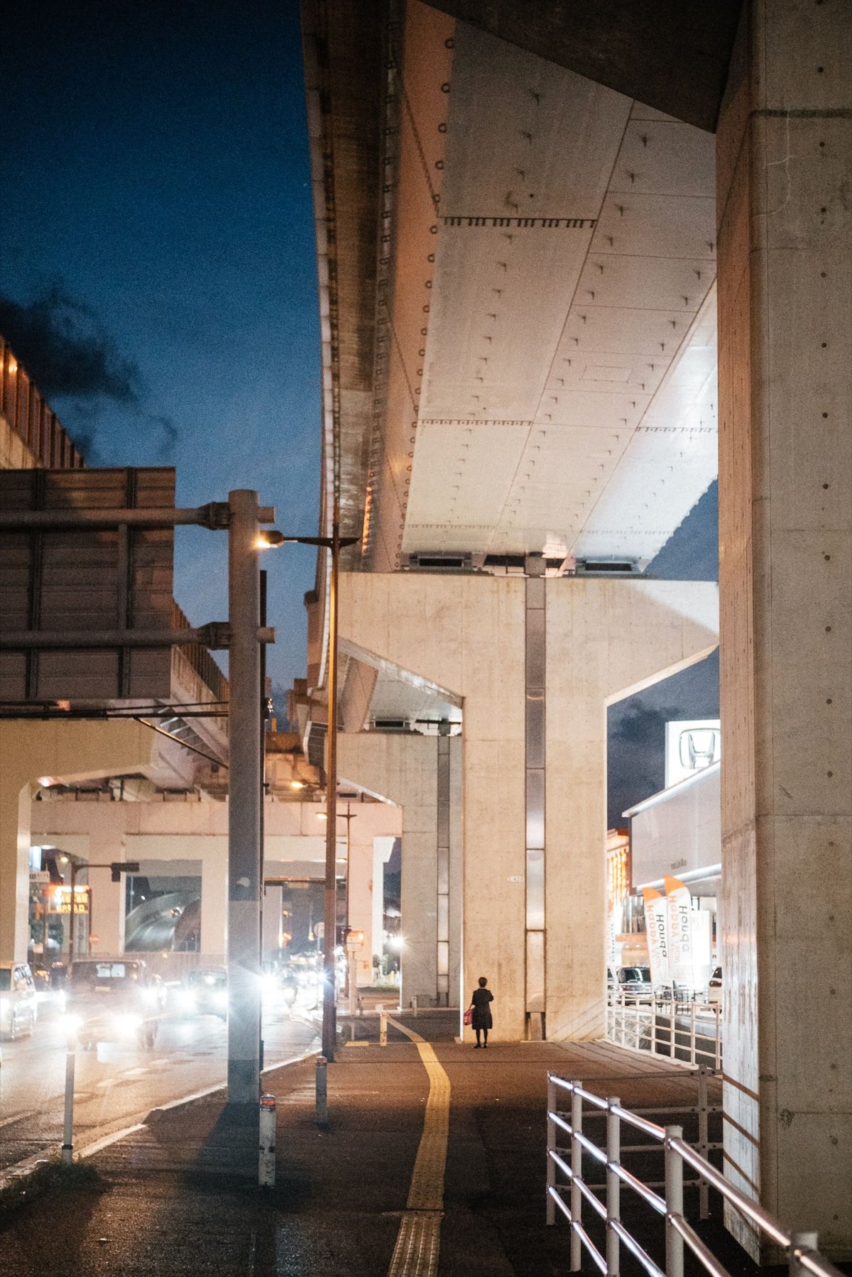 Night Street phoot with grain applied