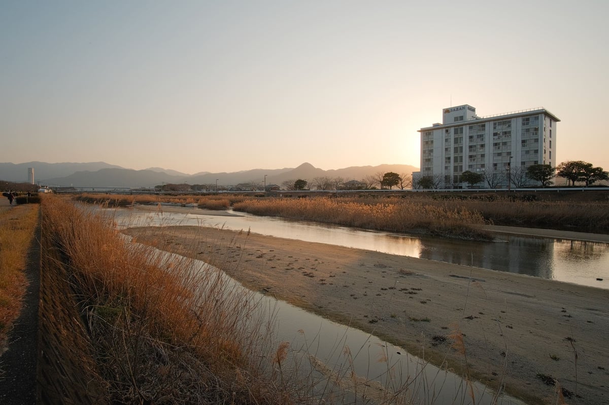 Rokinon 12mm f2 Sample Landscape Photo at a River in Japan