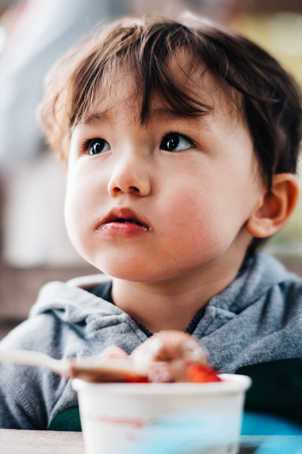 Boys face with high-micro contrast