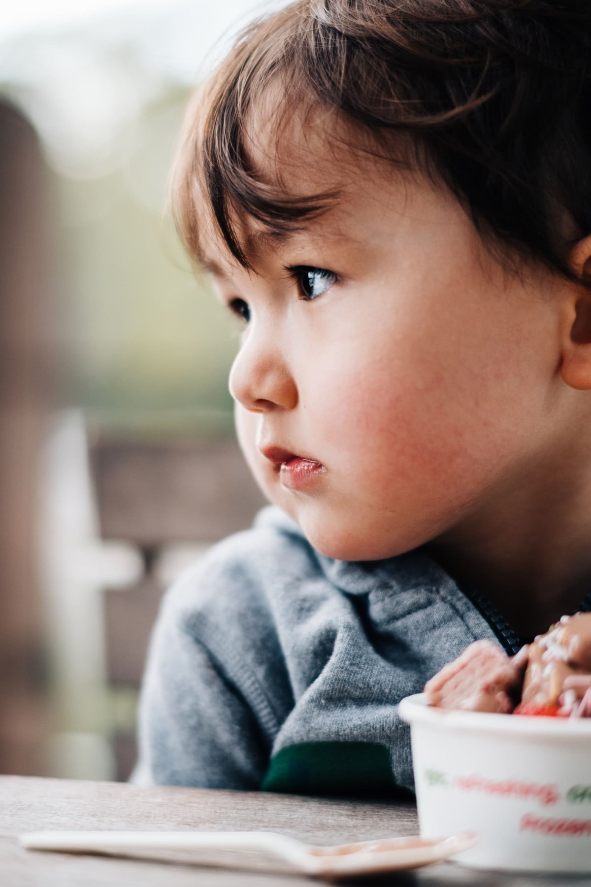 Boys face with high-micro contrast