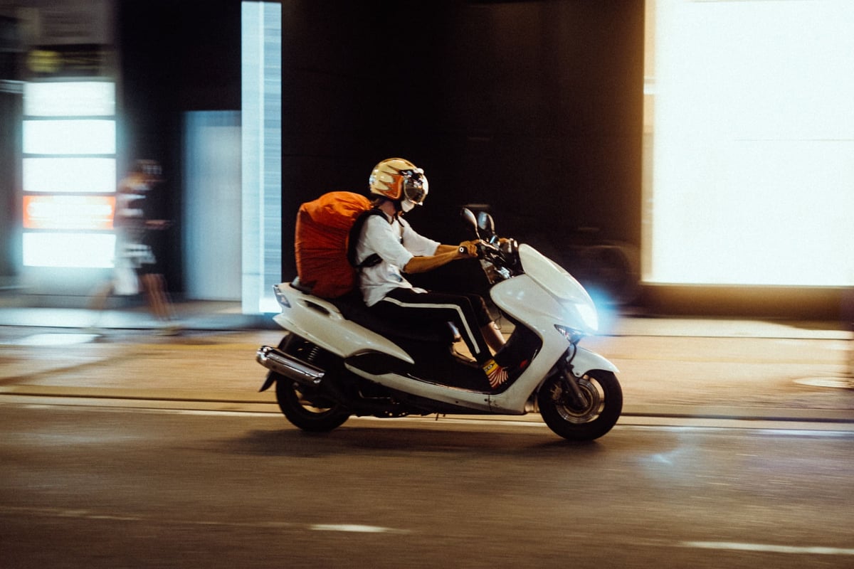 Japan street photos rushing by