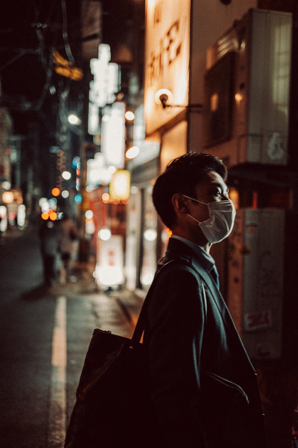 Profile of a man street photo.
