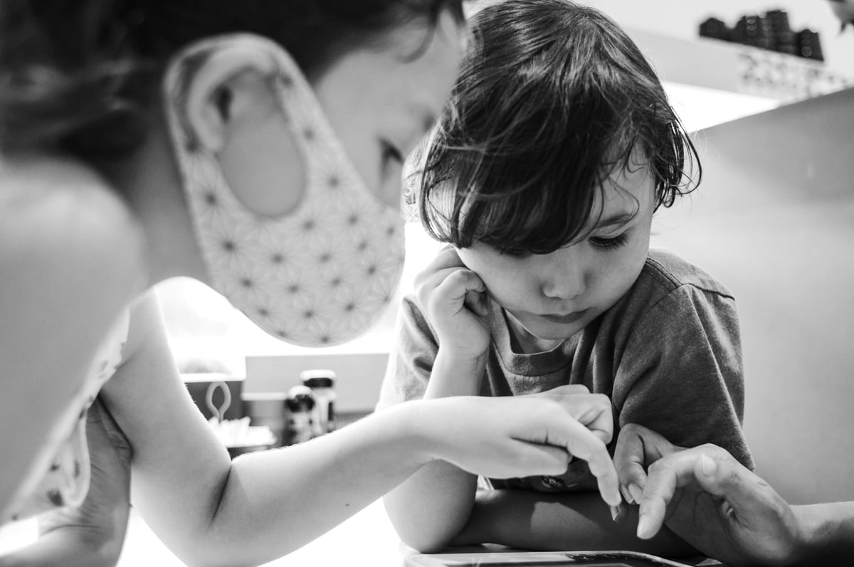 Luka And Kalina Picking Food