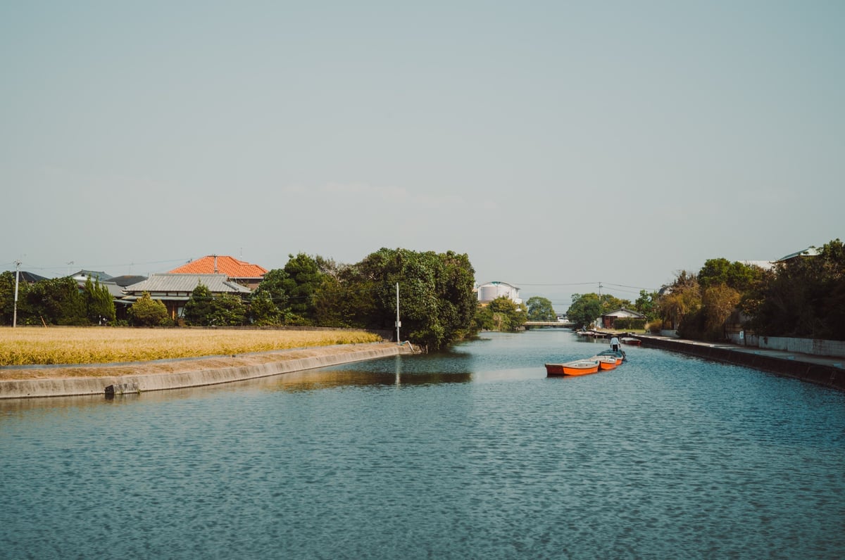 Yanagawa River in Japan