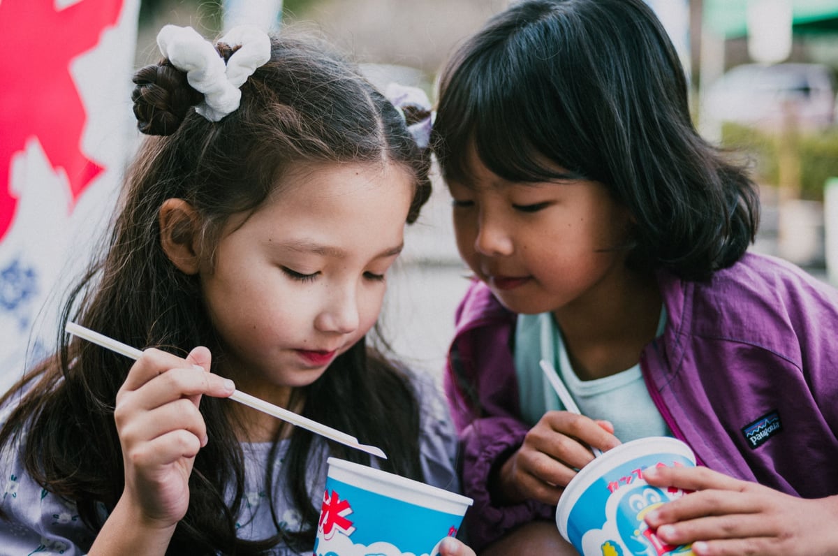 Kalina eating Shave Ice