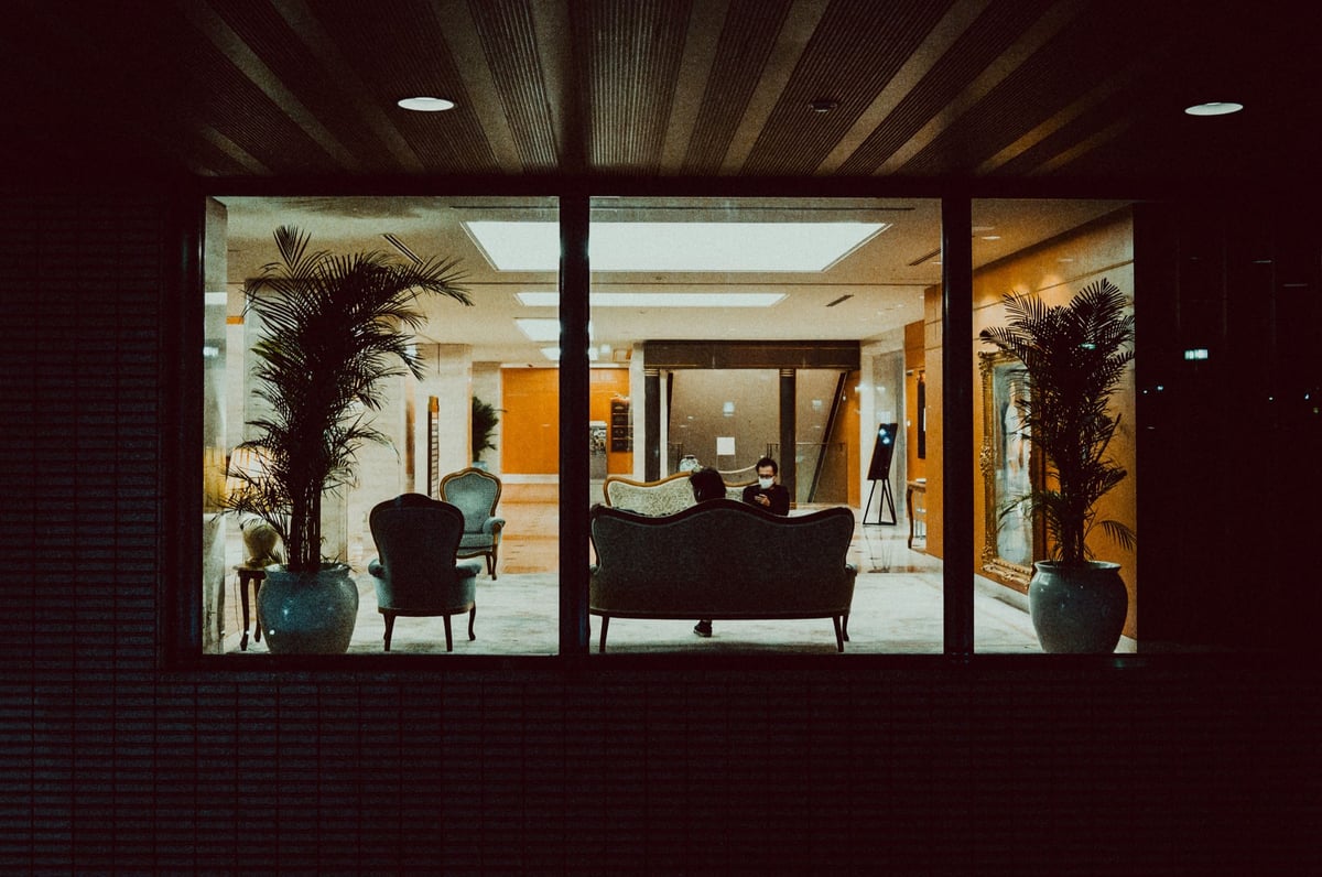 Shot in Fukuoka looking into a hotel window