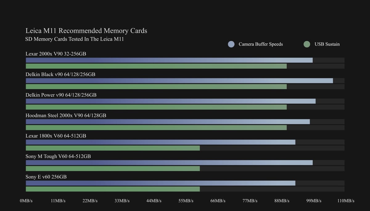 Leica M11 Memory Card Recommendations