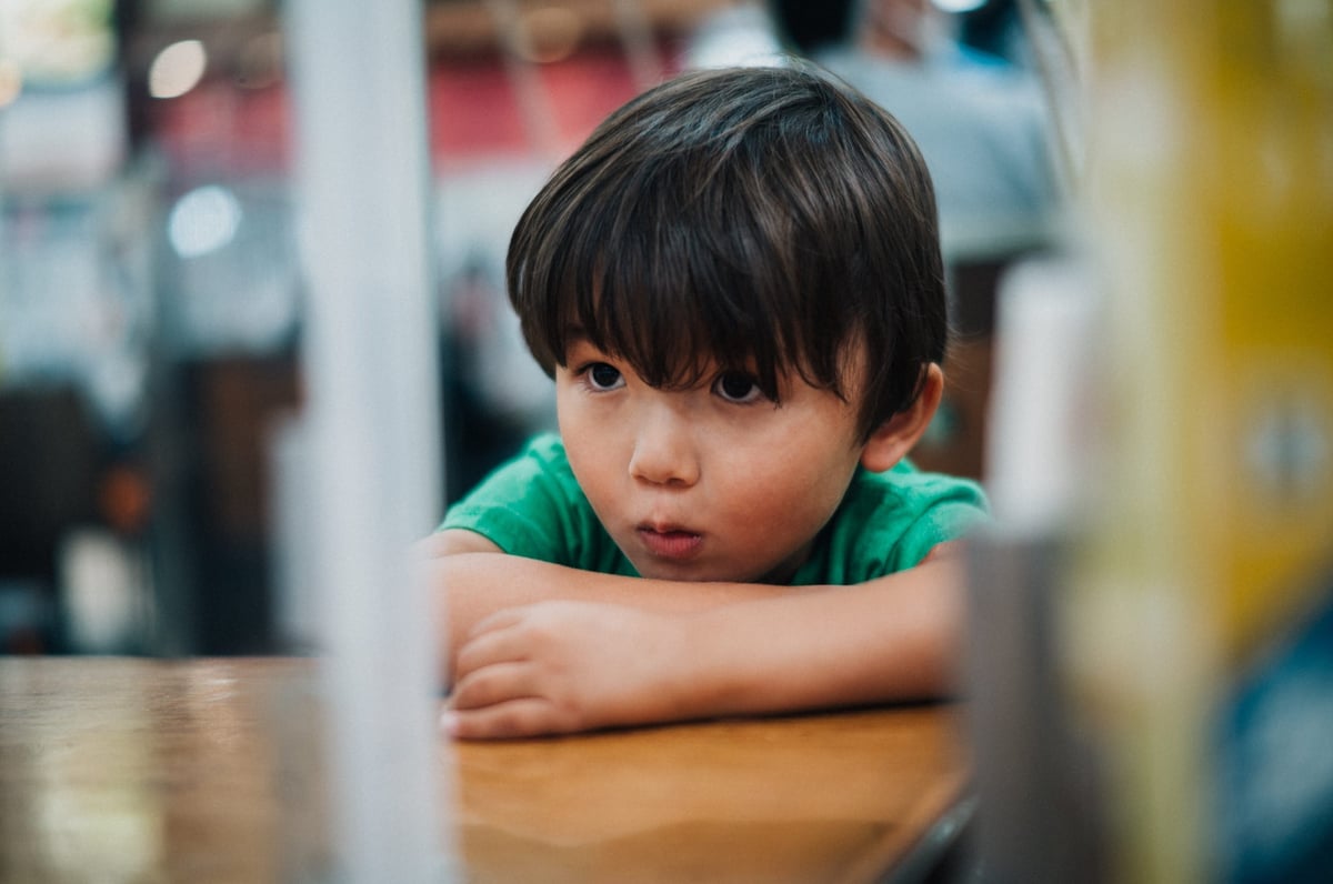 boy at table