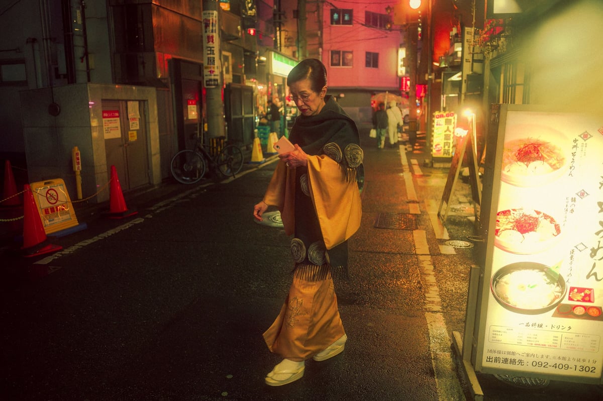 Older woman in Nakasu Japan.