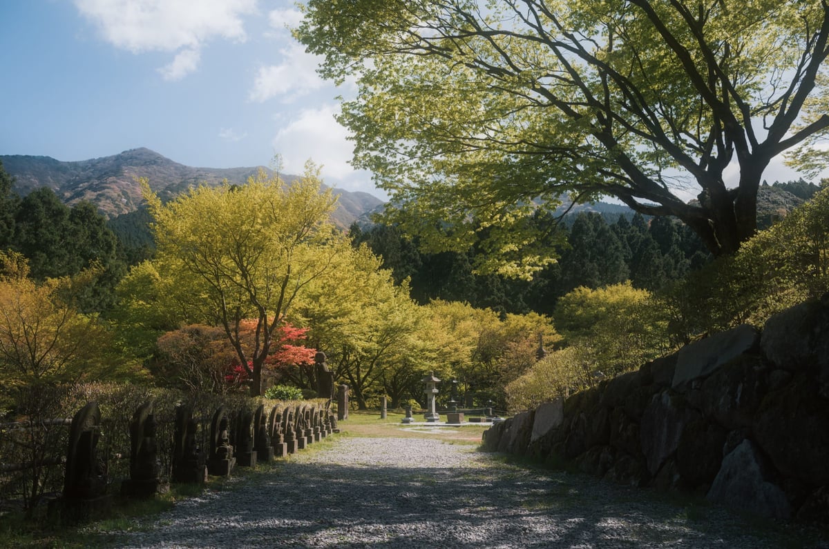 Temple with Orton Effect applied in Photoshop.