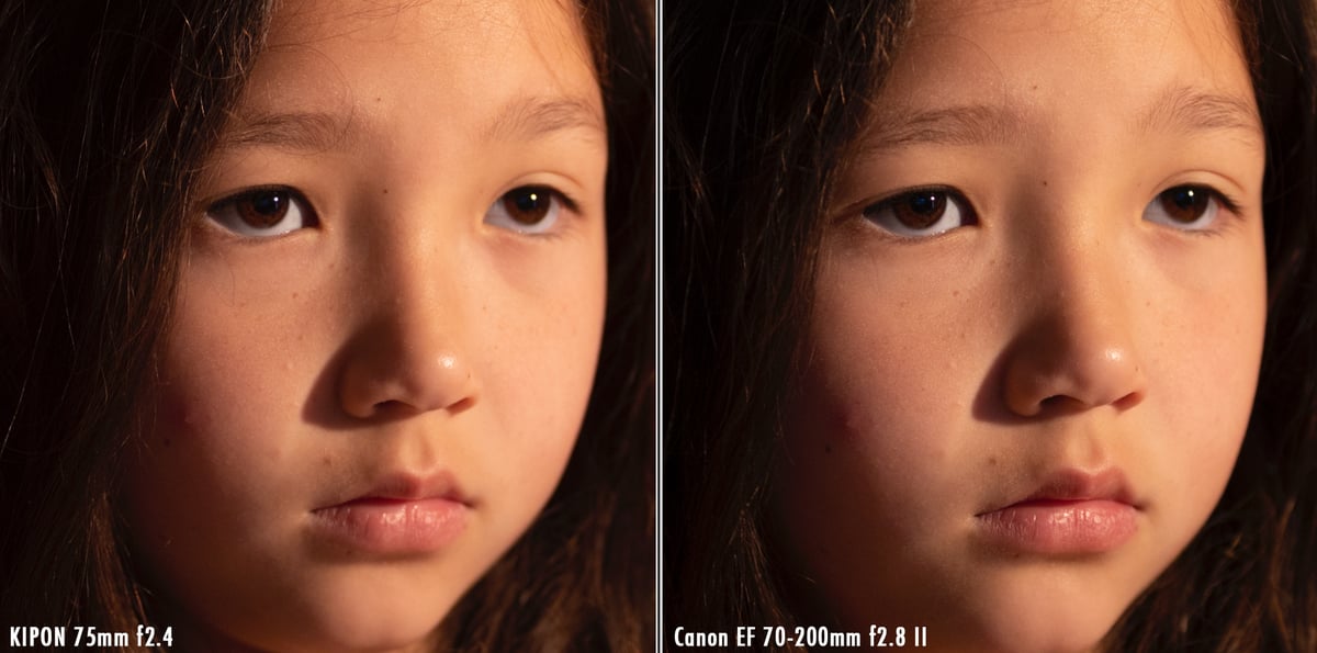 Micro Contrast, Kipon 75mm f2.4 vs Canon EF 70-200mm F2.8 II, Close Up