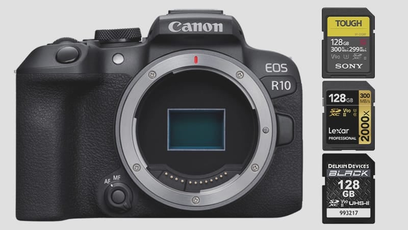 Recommended SD Cards Canon R10