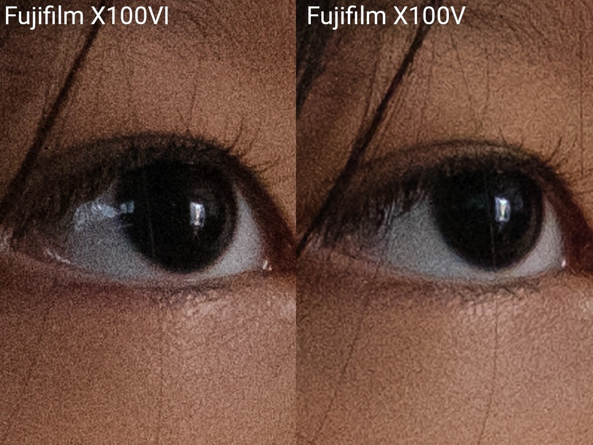 Fujifilm X100VI vs X100V Grain Samples 200% Crop