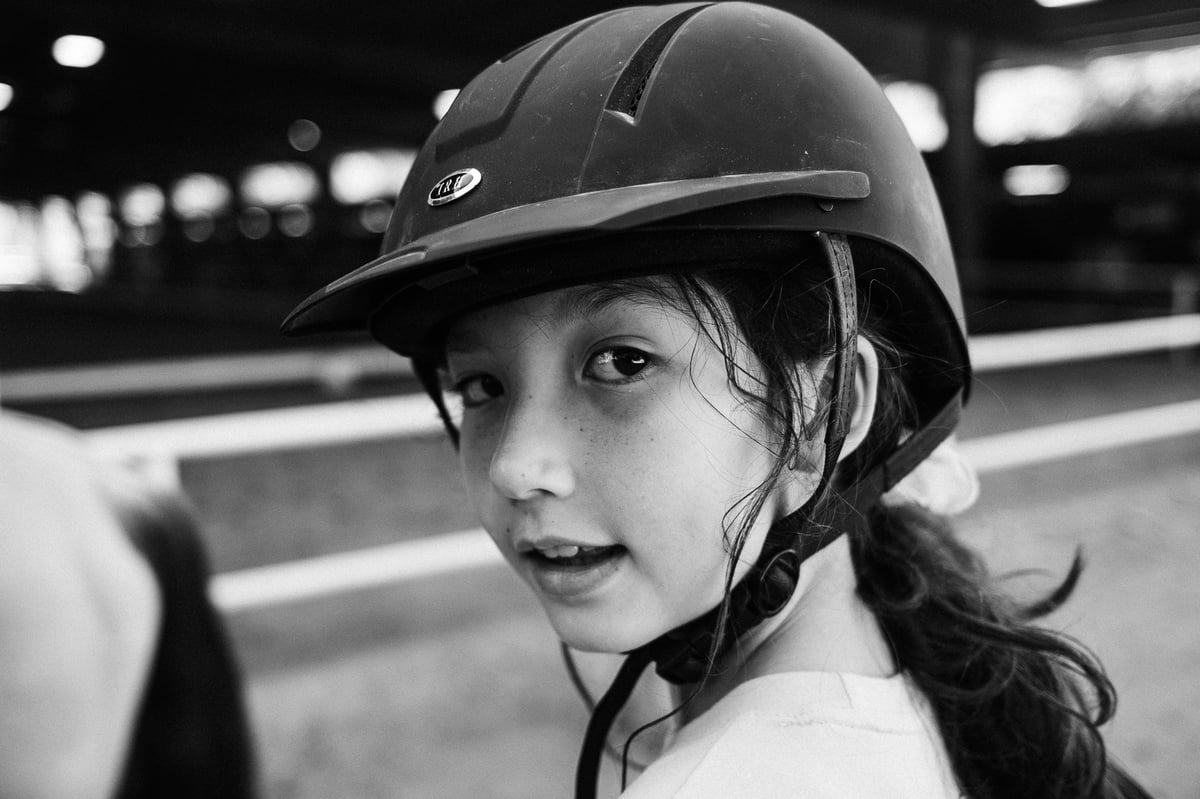 Kalina riding horses