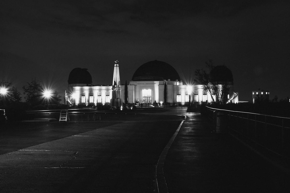 Griffith Observatory Shot with the X100T Black and White Sample