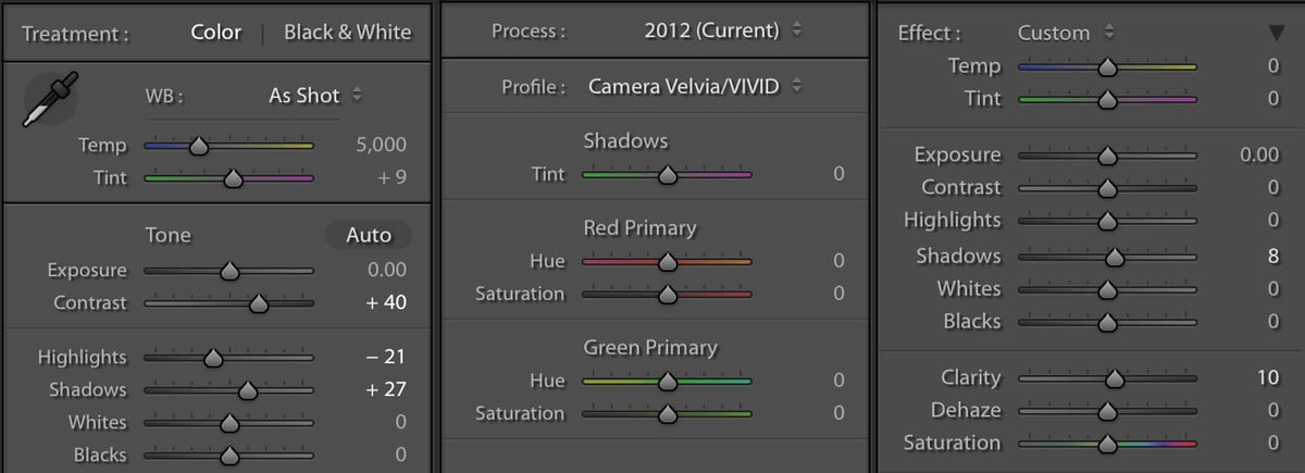 Lightroom Adjustments