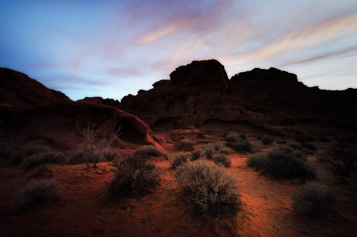 A rock formation at the Valley of Fire, Nevada. FireValley Fields