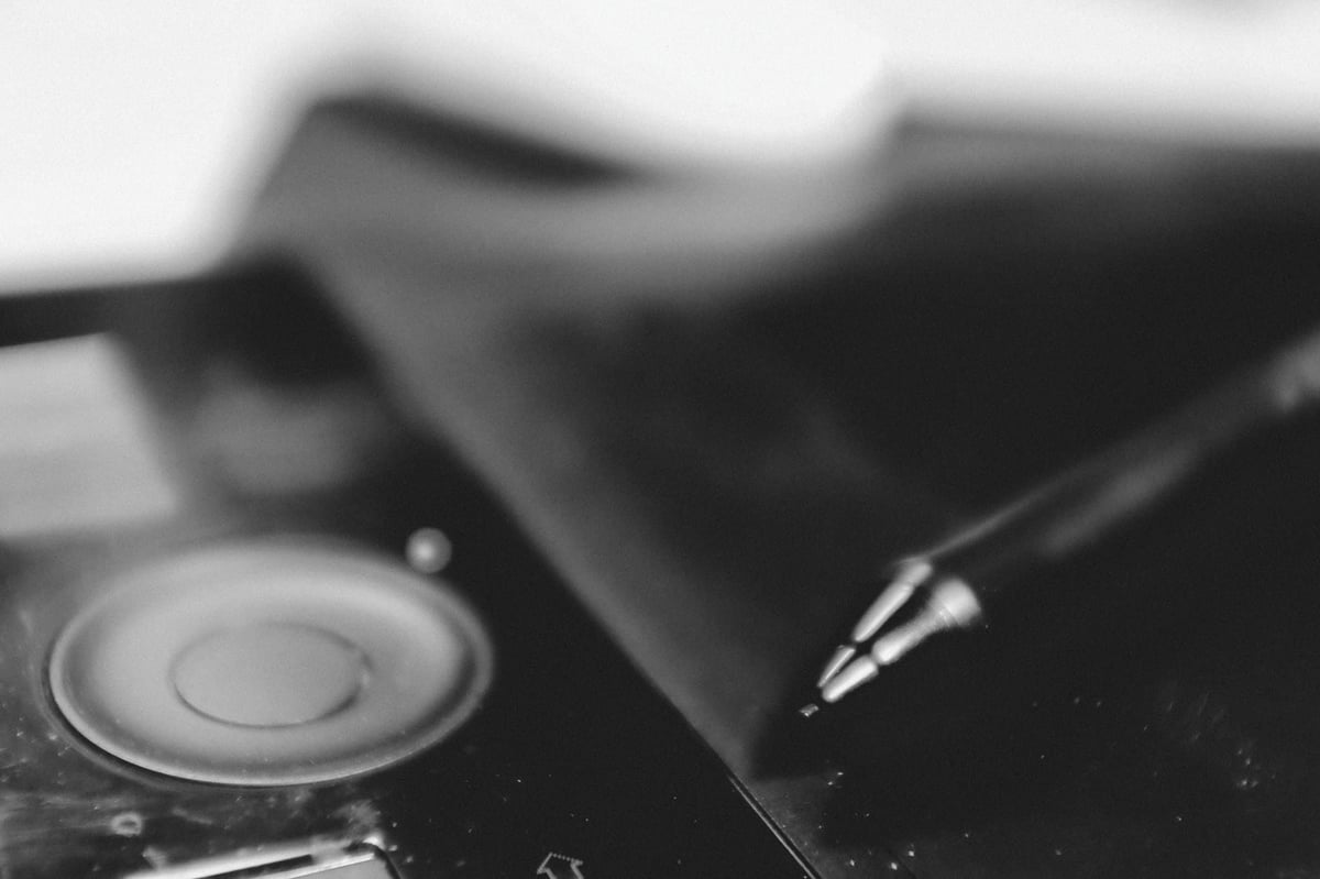 Wacom Tablet Black and white photo