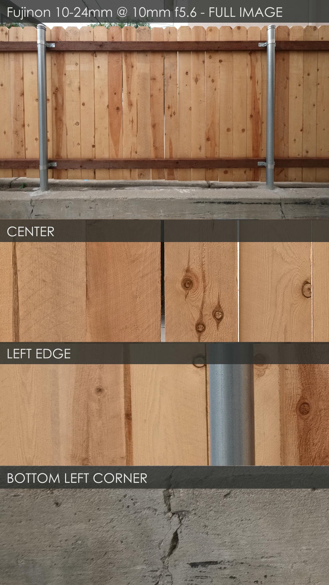 Fujinon 10-24mm Sharpness Chart at 10mm
