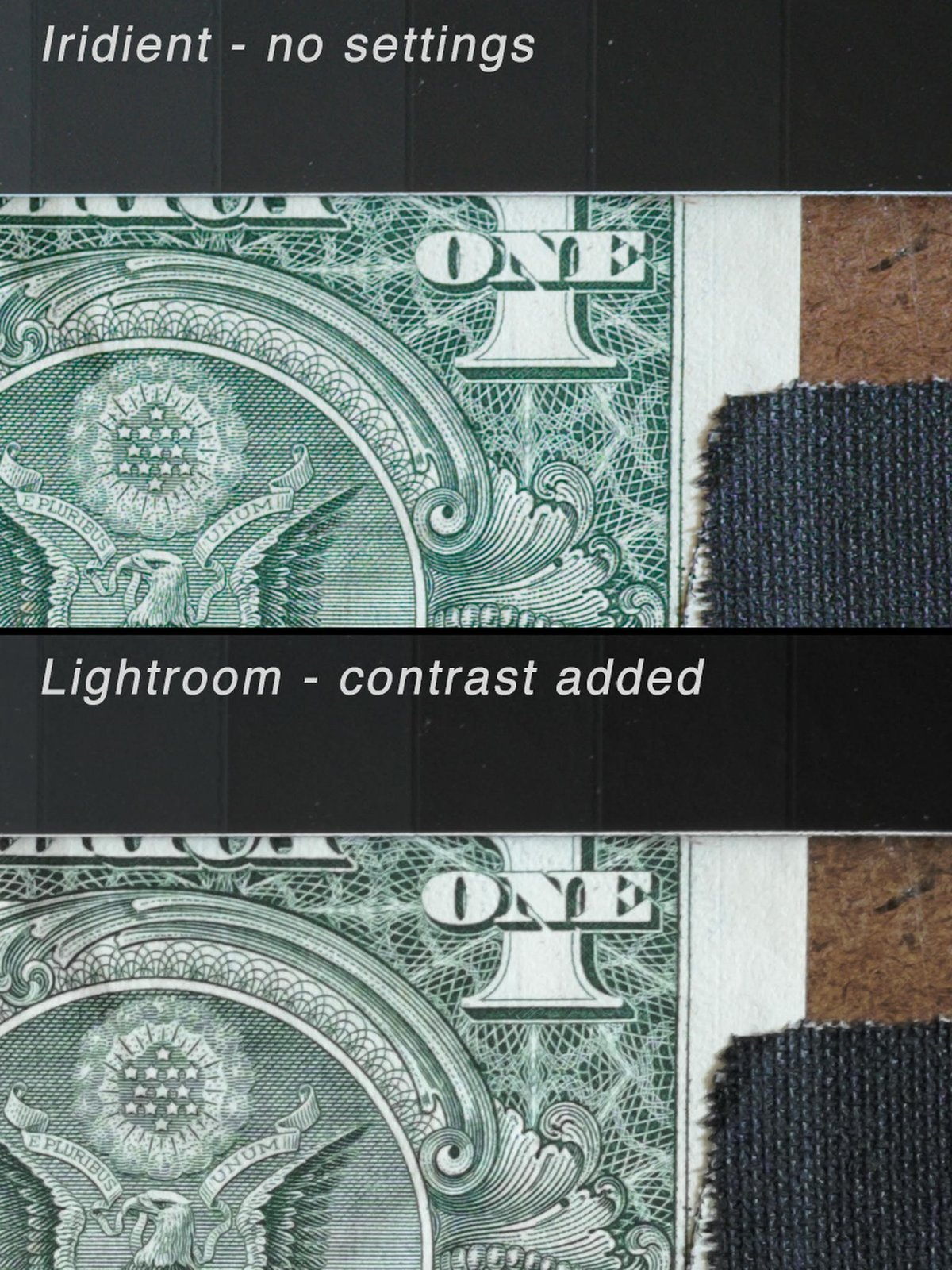 Iridient vs Lightroom Contrast Added