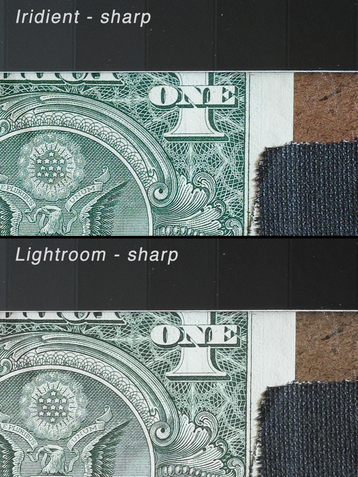 Iridient vs Lightroom Sharpness