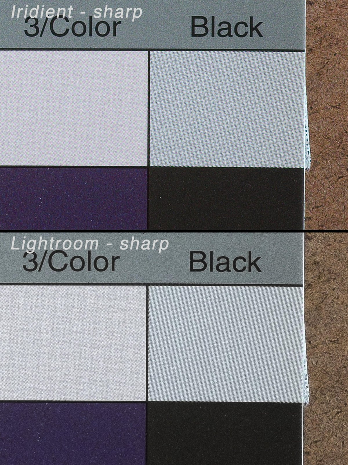 Iridient vs Lightroom Sharpness